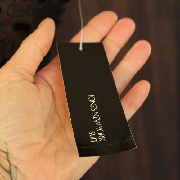 Jones New York Womens Top, New with Tags Black over Beige, Size 4, Sequins - Picture 8 of 11